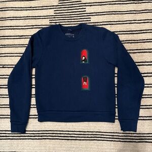 Cute Cool Unique Embroidered Navy Sweatshirt
